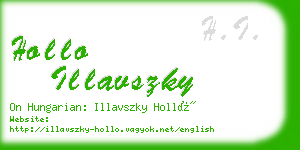 hollo illavszky business card